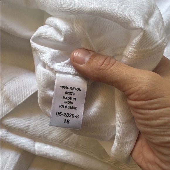 Ellos button front white sundress size 18 - Picture 5 of 7